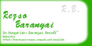 rezso baranyai business card